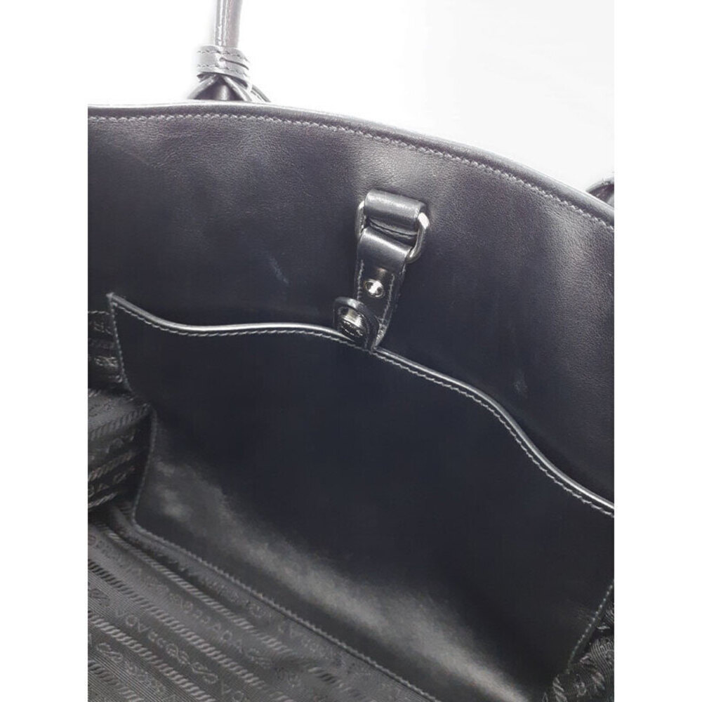 Prada Black Tote Calf Leather Shoulder Bag City - Picture 9 of 9